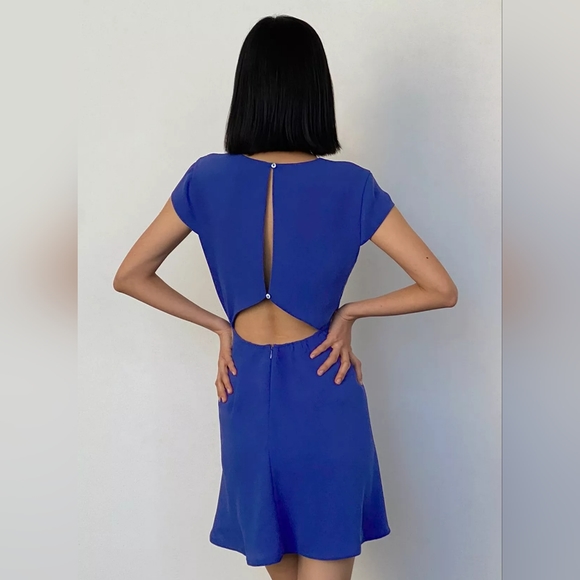 NWOT Aritzia Blue Mini Dress Size 4 - Picture 4 of 6
